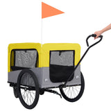 Animal Bike Trailer Jogging Cart 2in1 Yellow and Grey