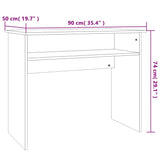 Scrivania Rovere Sonoma 90x50x74 cm in Legno Multistrato