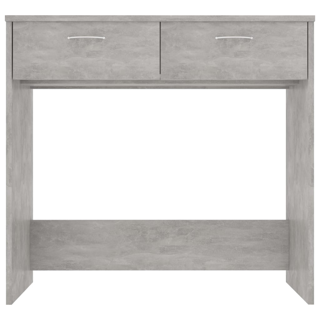 Scrivania Grigio Cemento 80x40x75 cm in Legno Multistrato