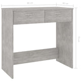 Scrivania Grigio Cemento 80x40x75 cm in Legno Multistrato