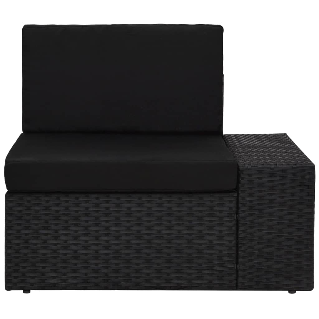 Set Divani da Giardino 3 pz in Polyrattan Nero