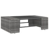 Set Divani da Giardino 2 pz in Polyrattan Grigio