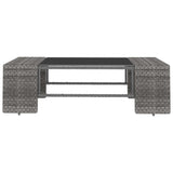 Set Divani da Giardino 2 pz in Polyrattan Grigio