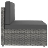 Set Divani da Giardino 2 pz in Polyrattan Grigio