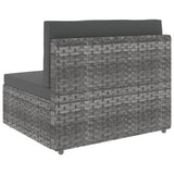 Set Divani da Giardino 2 pz in Polyrattan Grigio