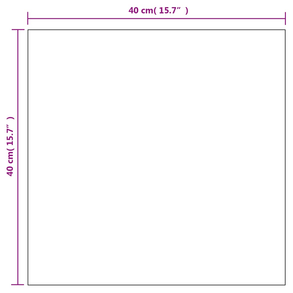 Specchi da Parete 2 pz 40x40 cm Quadrati in Vetro