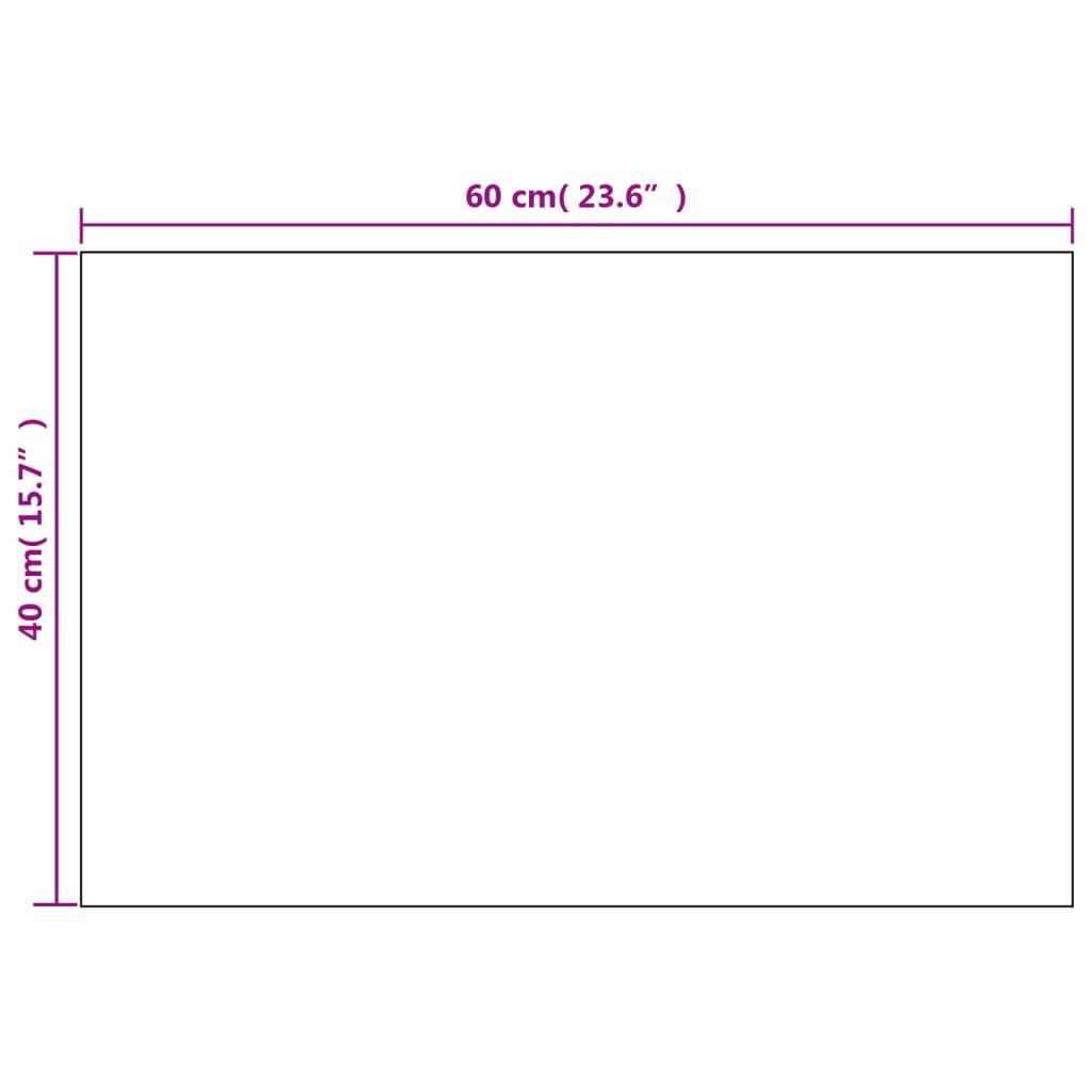 Specchi da Parete 2 pz 60x40 cm Rettangolari in Vetro