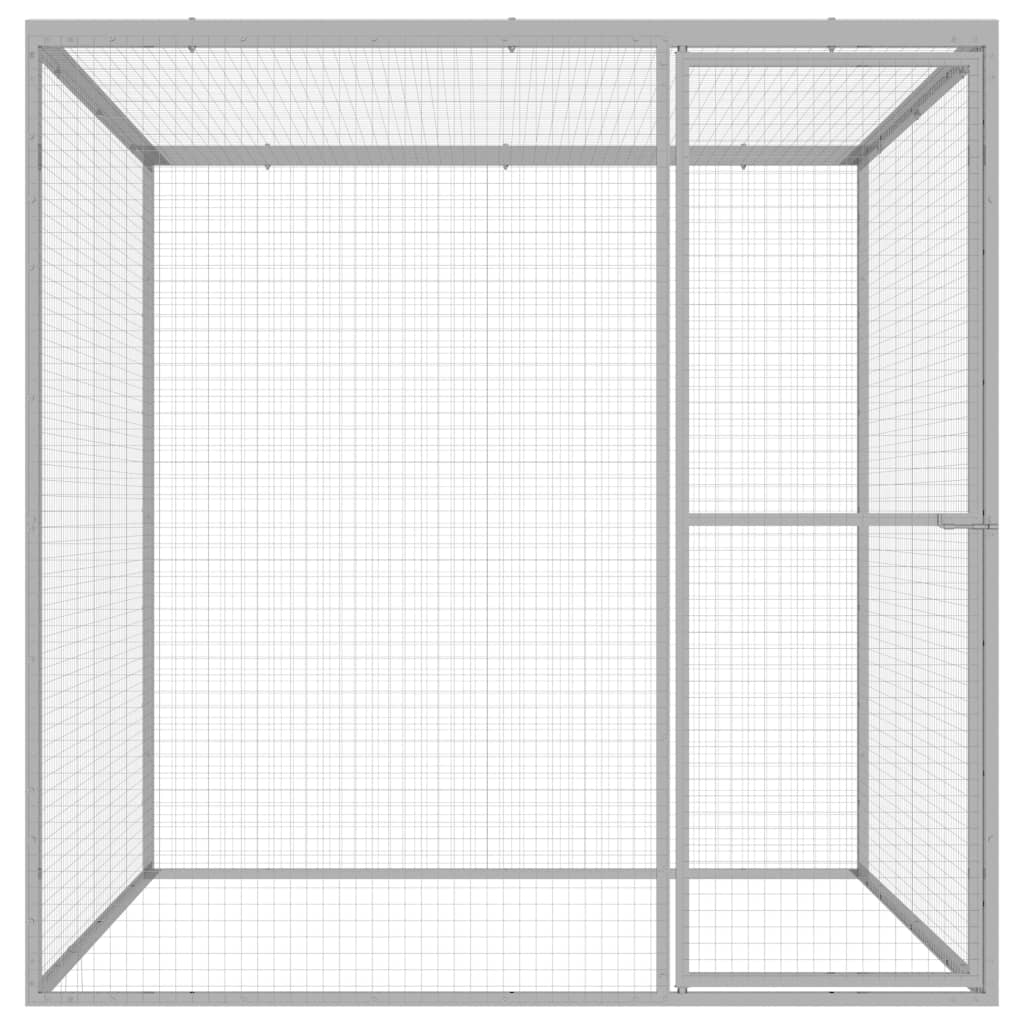 Gabbia per Gatti 1,5x1,5x1,5 m in Acciaio Zincato