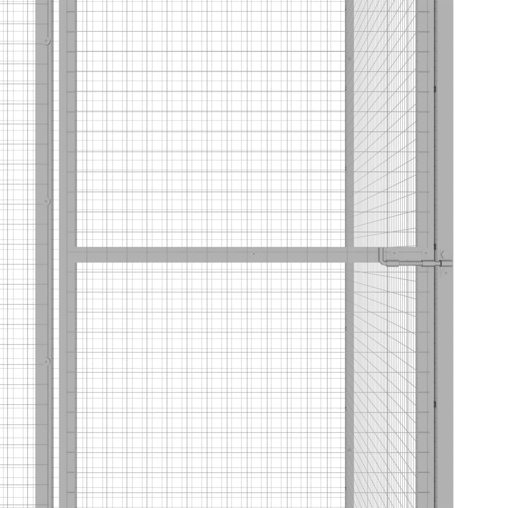 Gabbia per Gatti 1,5x1,5x1,5 m in Acciaio Zincato