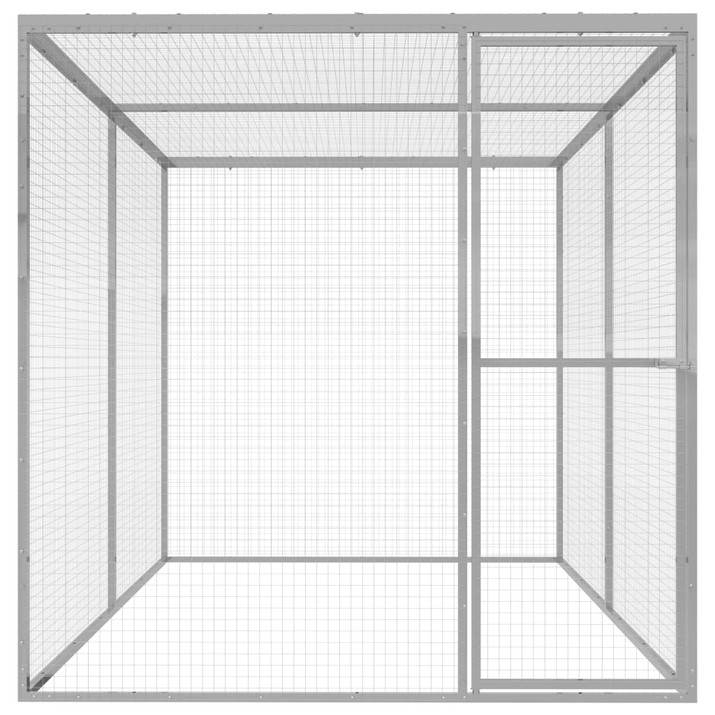 Gabbia per Gatti 3x1,5x1,5 m in Acciaio Zincato