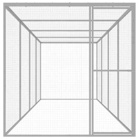 Gabbia per Gatti 6x1,5x1,5 m in Acciaio Zincato