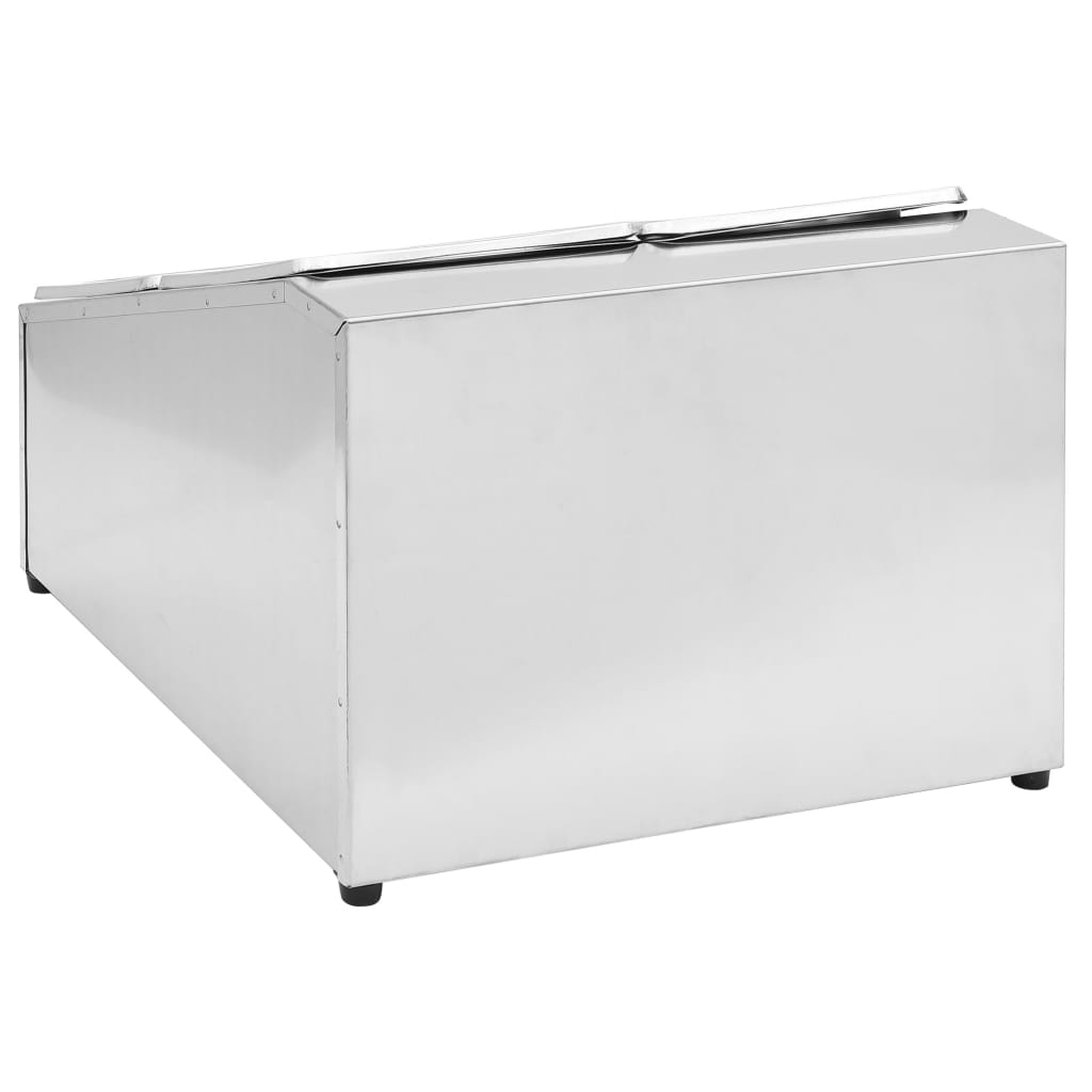 Supporto Gastronorm con 4 Contenitori GN 1/6 in Acciaio Inox