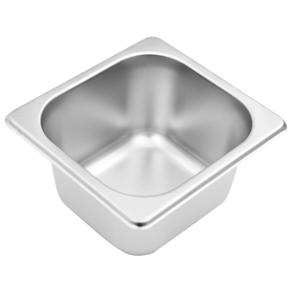 Supporto Gastronorm con 4 Contenitori GN 1/6 in Acciaio Inox