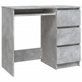 Scrivania Grigio Cemento 90x45x76 cm in Legno Multistrato