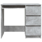 Scrivania Grigio Cemento 90x45x76 cm in Legno Multistrato