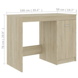 Scrivania Rovere Sonoma 100x50x76 cm in Legno Multistrato