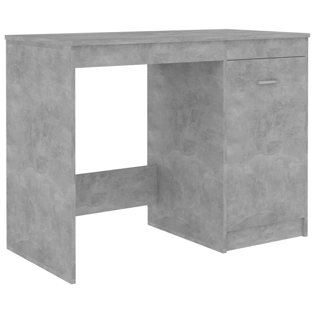 Scrivania Grigio Cemento 100x50x76 cm in Legno Multistrato