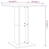 Tavolo da Bistrot Bianco 60x60x75 cm in Legno Multistrato