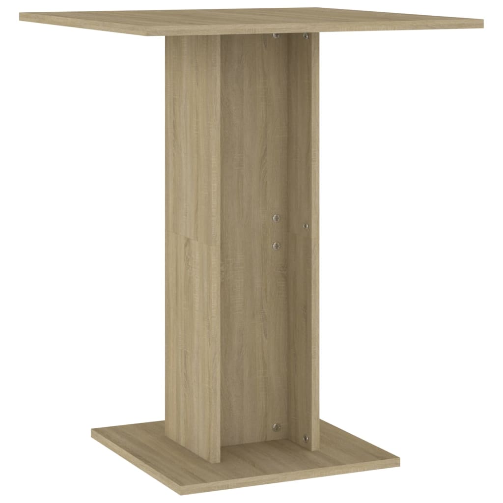 Tavolo da Bistrot Rovere Sonoma 60x60x75 cm Legno Multistrato