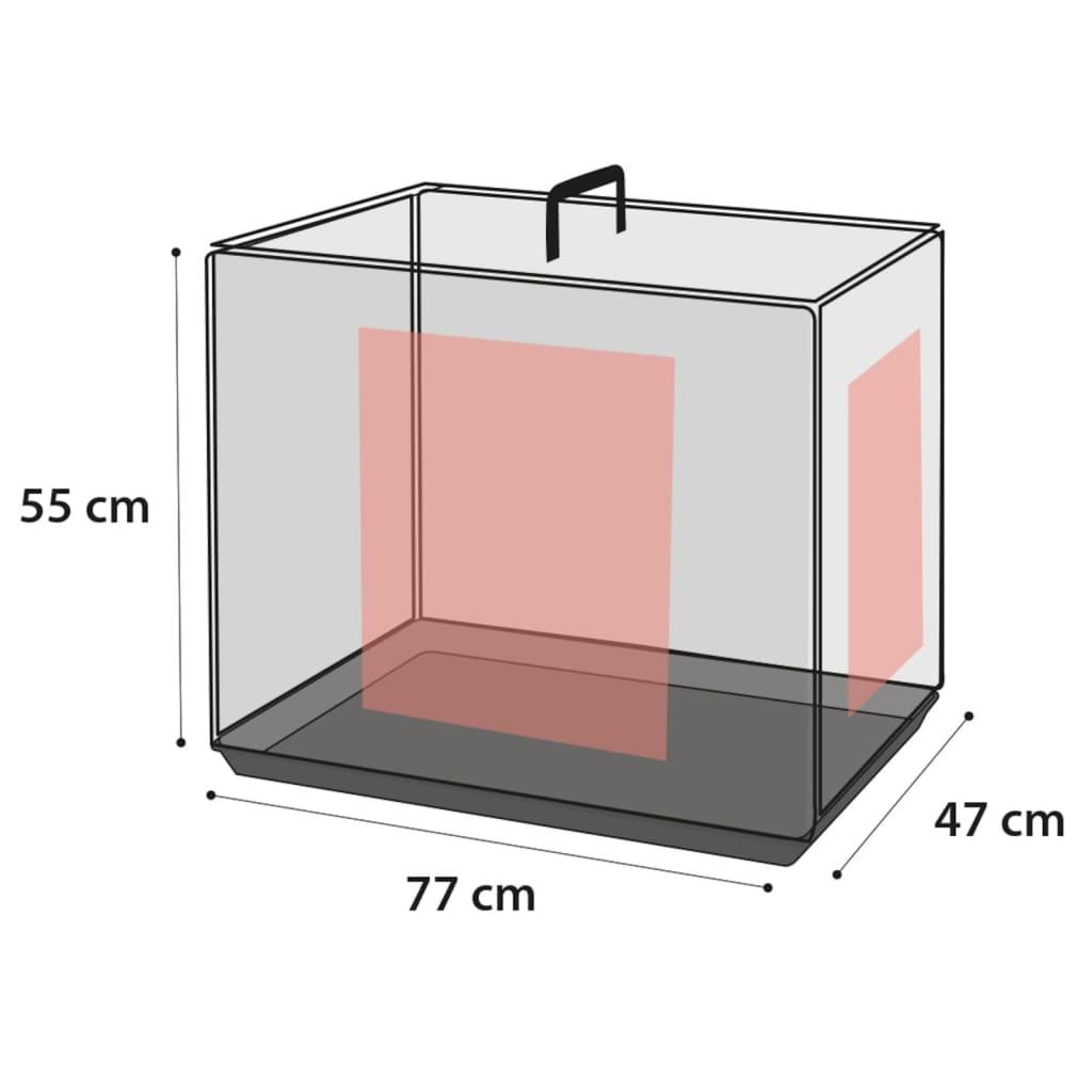 FLAMINGO Metal Cage for Animals Sliding Door Mezo M 47x77x55cm