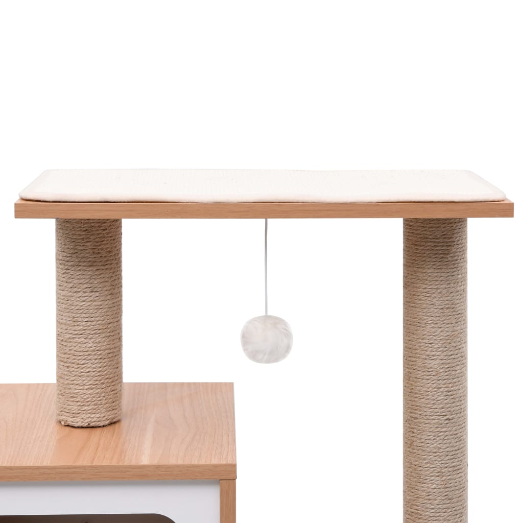 Albero per Gatti con Tappeto Tiragraffi in Sisal 82 cm