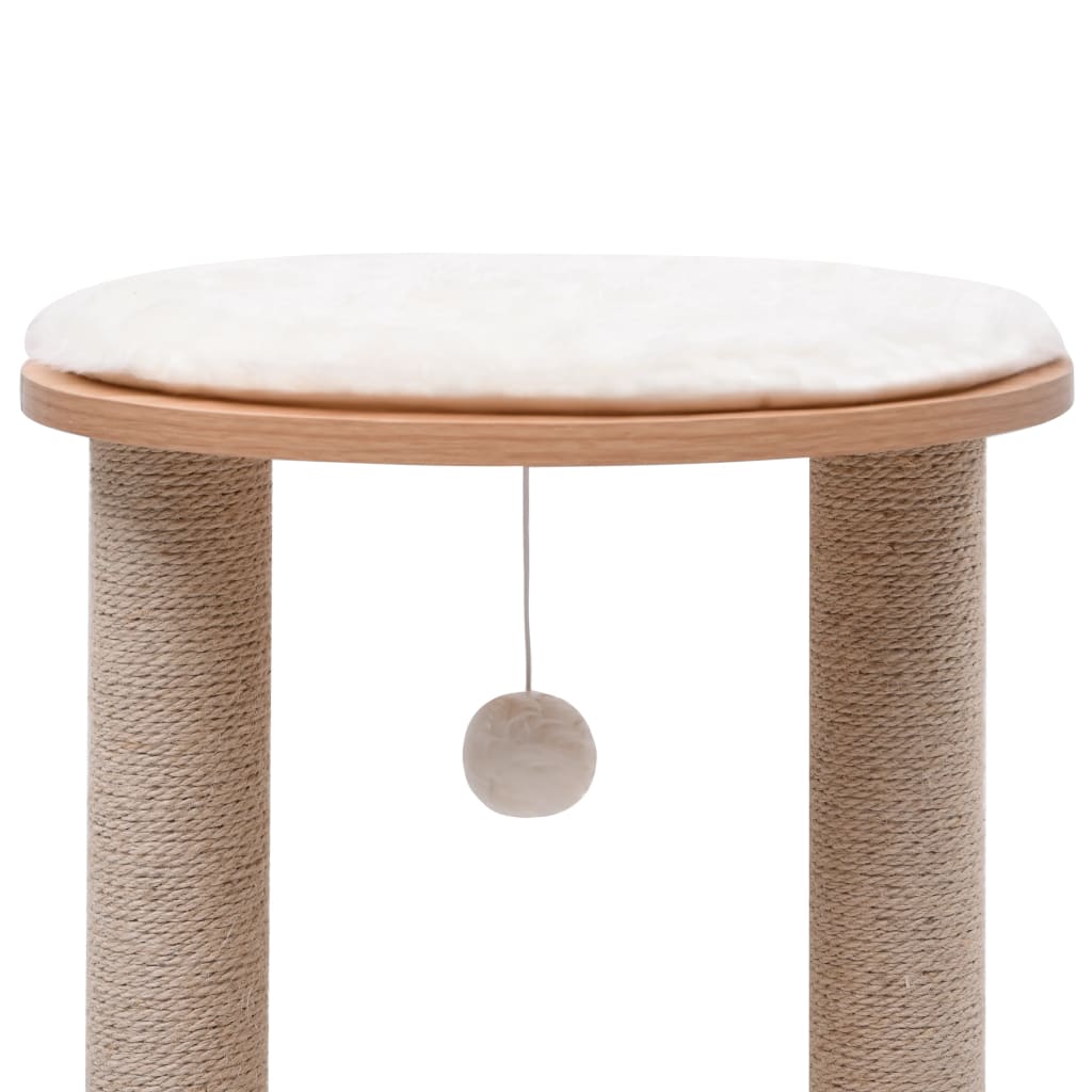 Albero per Gatti Piccolo con Pali Tiragraffi in Sisal 44 cm