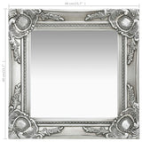 Specchio da Parete Stile Barocco 40x40 cm Argento