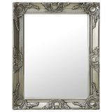 Specchio da Parete Stile Barocco 50x60 cm Argento