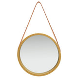 Specchio da Parete con Cinghia 40 cm Oro