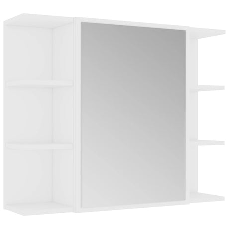 Armadio da Bagno Bianco 80x20,5x64 cm in Legno Multistrato