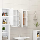 Mobile da Bagno Specchio Bianco Lucido 80x20,5x64cm Multistrato