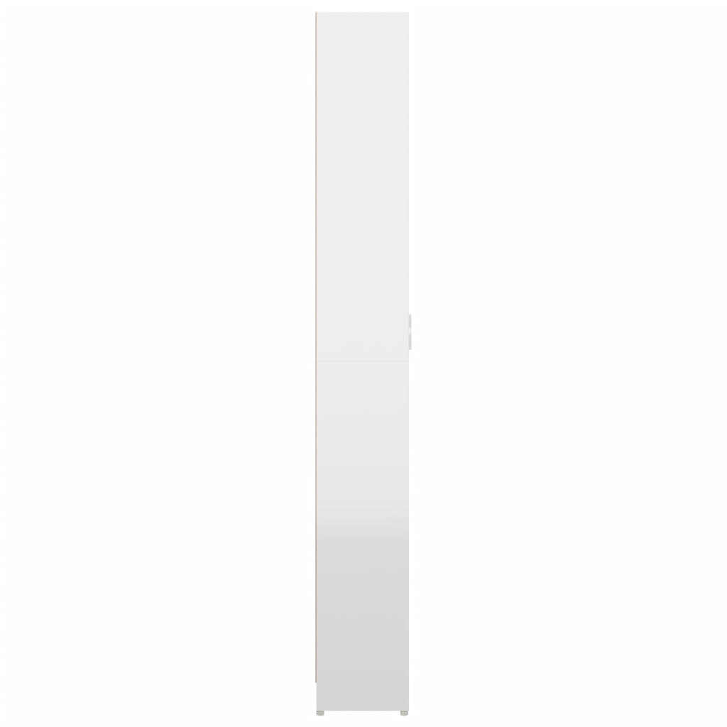 Armadio Corridoio Bianco Lucido 55x25x189 cm Legno Multistrato
