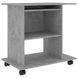 Scrivania Computer Grigio Cemento 80x50x75 cm Legno Multistrato