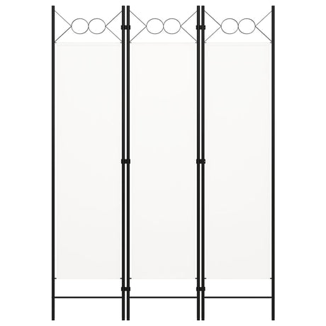 Paravento a 3 Pannelli Bianco 120x180 cm