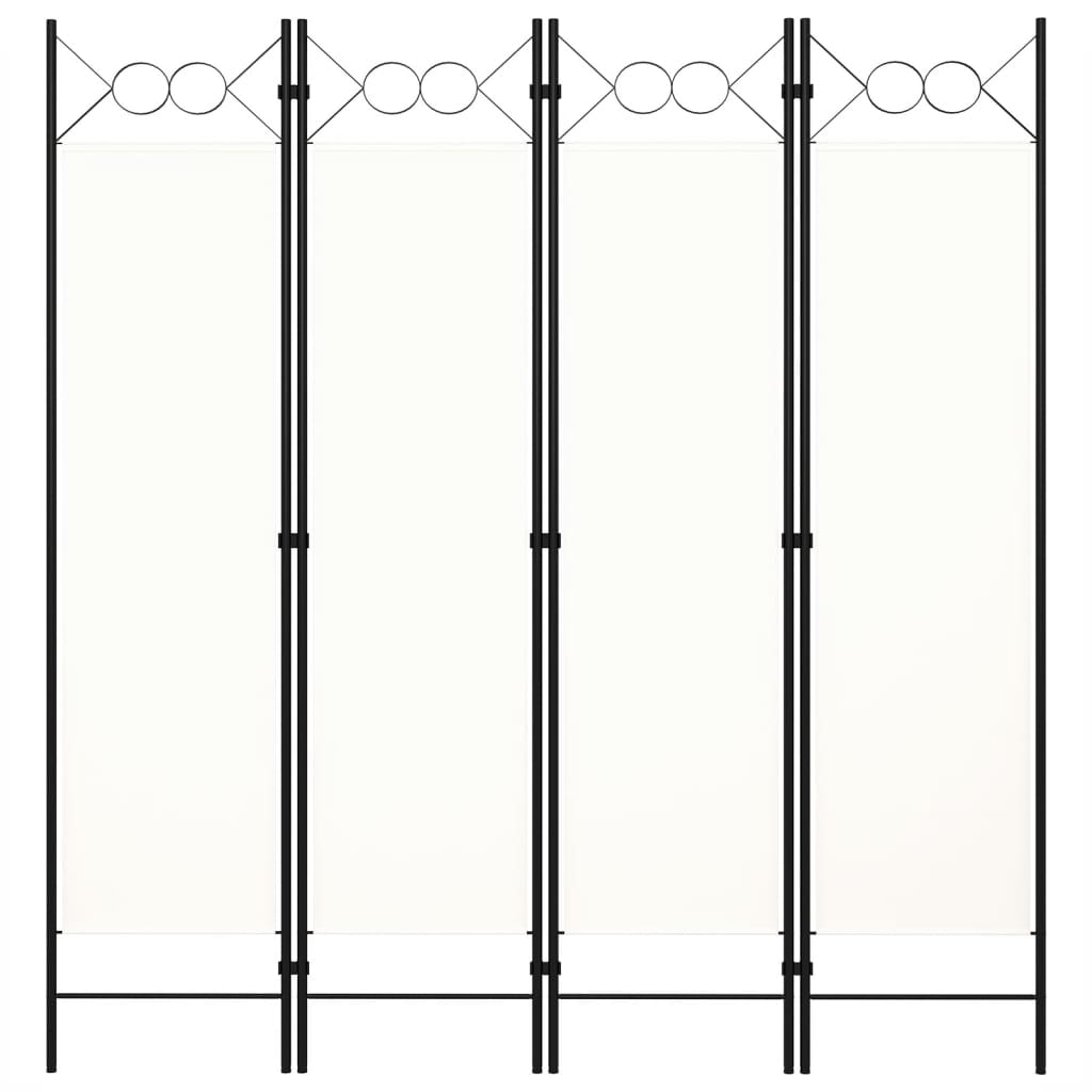 Paravento a 4 Pannelli Bianco 160x180 cm