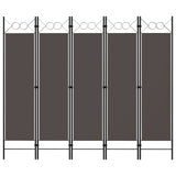 Paravento a 5 Pannelli Antracite 200x180 cm