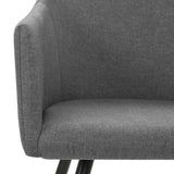 323093 vidaXL Dining Chairs 2 pcs Light Grey Fabric