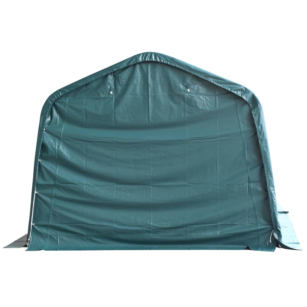 Tendone Bestiame Rimovibile PVC 550 g/m² 3,3x6,4 m Verde Scuro