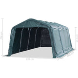 Tendone Bestiame Rimovibile PVC 550 g/m² 3,3x6,4 m Verde Scuro