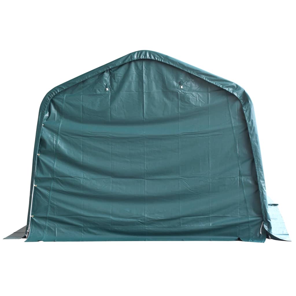 Tendone Bestiame Rimovibile PVC 550 g/m² 3,3x8 m Verde Scuro