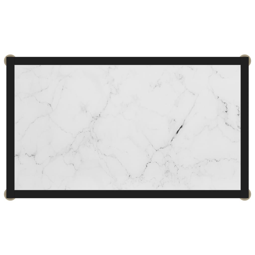 Tavolo Consolle Bianco 60x35x75 cm in Vetro Temperato