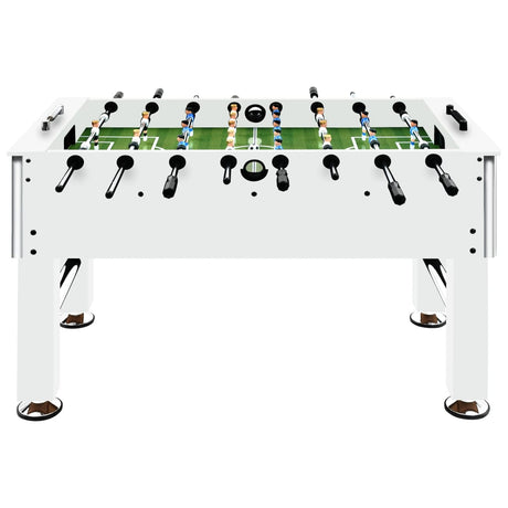 Tavolo Calcio Balilla in Acciaio 60 kg 140x74,5x87,5 cm Bianco