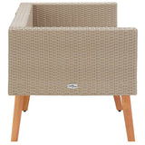 Divano da Giardino a 2 Posti con Cuscini in Polyrattan Beige