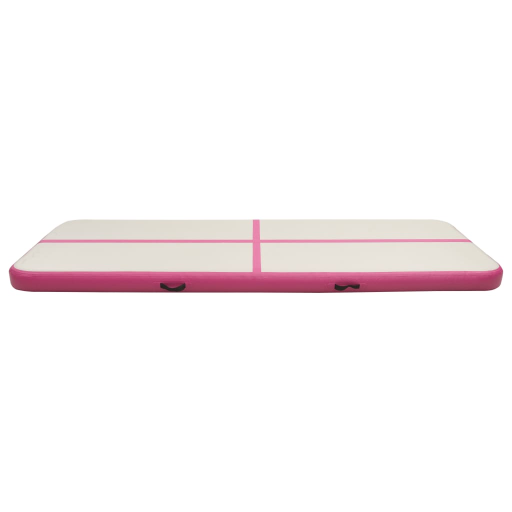 Tappetino Ginnastica Gonfiabile con Pompa 300x100x15cm PVC Rosa