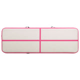 Tappetino Ginnastica Gonfiabile con Pompa 300x100x15cm PVC Rosa