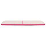 Tappetino Ginnastica Gonfiabile con Pompa 600x100x15cm PVC Rosa