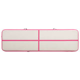 Tappetino Ginnastica Gonfiabile con Pompa 600x100x15cm PVC Rosa