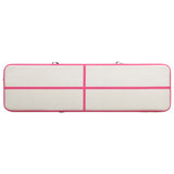 Tappetino Ginnastica Gonfiabile con Pompa 700x100x15cm PVC Rosa