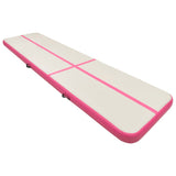 Tappetino Ginnastica Gonfiabile con Pompa 800x100x15cm PVC Rosa