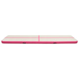 Tappetino Ginnastica Gonfiabile con Pompa 800x100x15cm PVC Rosa